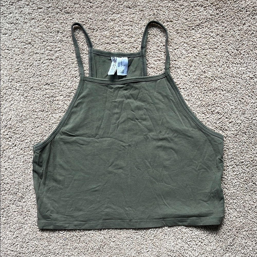 H&M green halter tank top